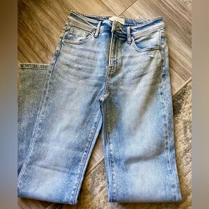New with tags acid wash flare size 9, high-rise by risen